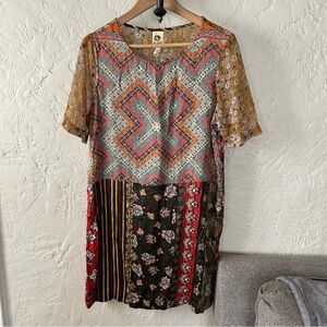 Anthropologie Tony Patchwork Boho Tunic
